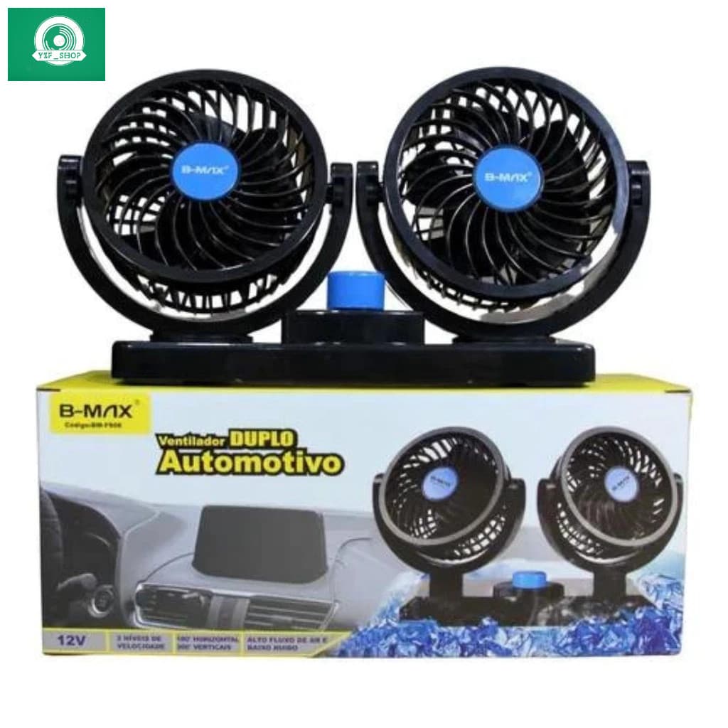 Ventilador Automotivo 12V BMAX-Caminhão- 2 Velocidades Alta Qualidade