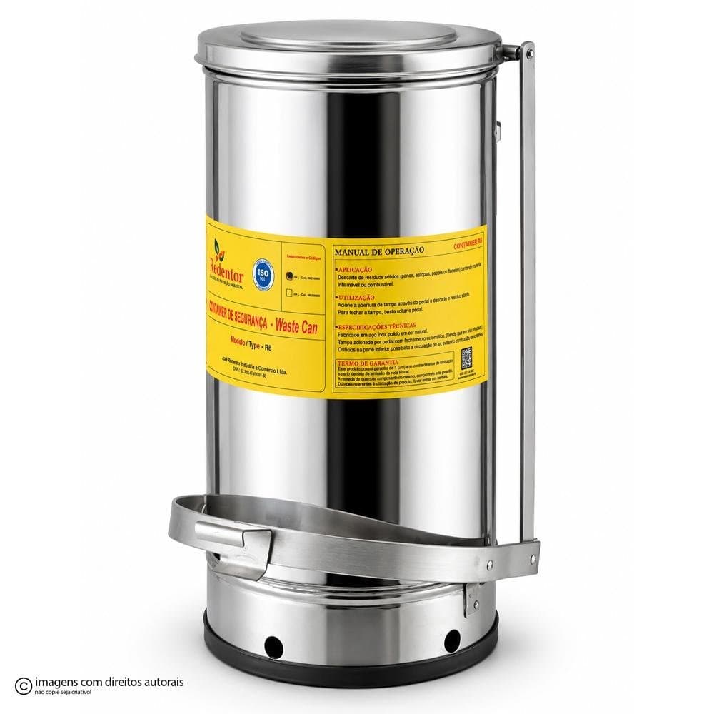 Container de segurança R8-25 L para Descarte de Sólidos Redentor