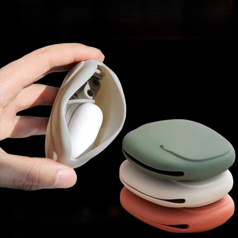 Bolsa De Armazenamento De Cabo De Dados Fone De Ouvido Portátil Multifuncional De Silicone Macio