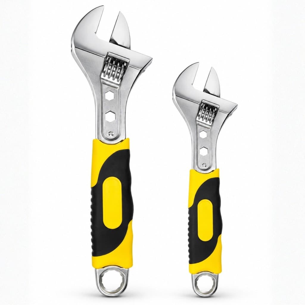 Kit Chave Inglesa Com Boca Ajustável 10 E 12 PolegadasProfissional - 2 Peças