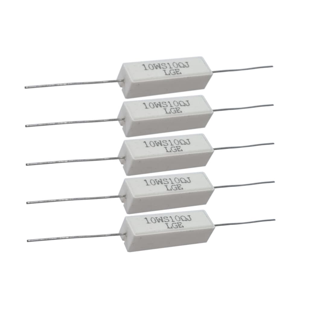 Resistor 10r 10w Axial Porcelana LGE Kit 5 Un