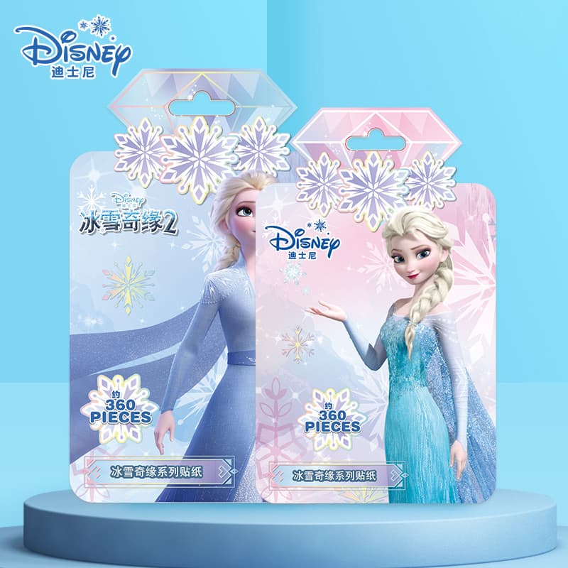 Brinquedos infantis congelados adesivos de unhas luminosos princesa Elsa dourado adesivos de unhas menina bebê adesivos
