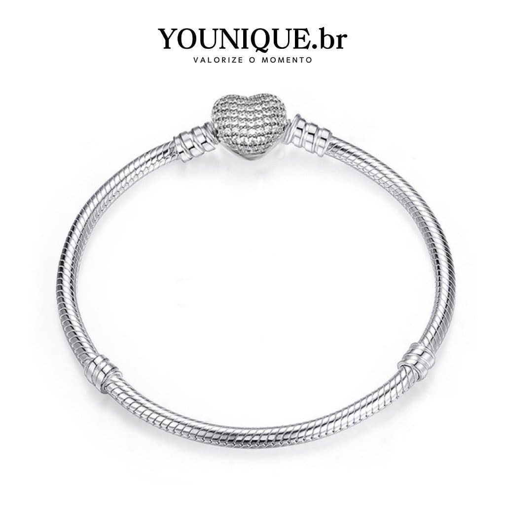 Pulseira Heart Diamond Clasp Escrita Na Frente E Atrás Para Amuletos Pulseira Antialérgica