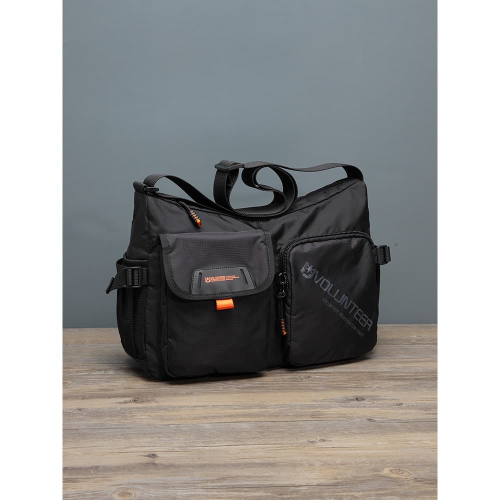 Bolsa mensageiro masculina Warodier Commuter mochila masculina Casual lona nova grande capacidade Oxford pano bolsa de o