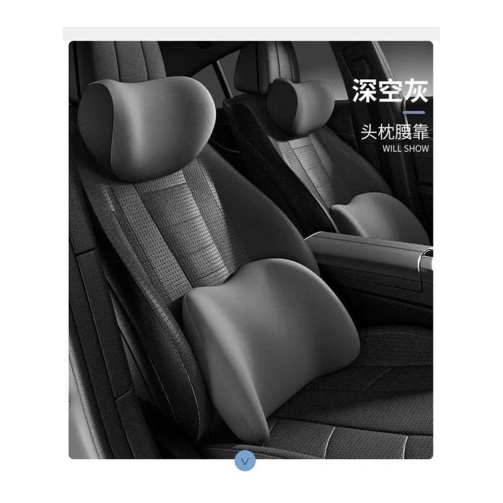 Travesseiro lombar para encosto de cabeça de carro, travesseiro de ombro para carro, espuma de memória, travesseiro lomb