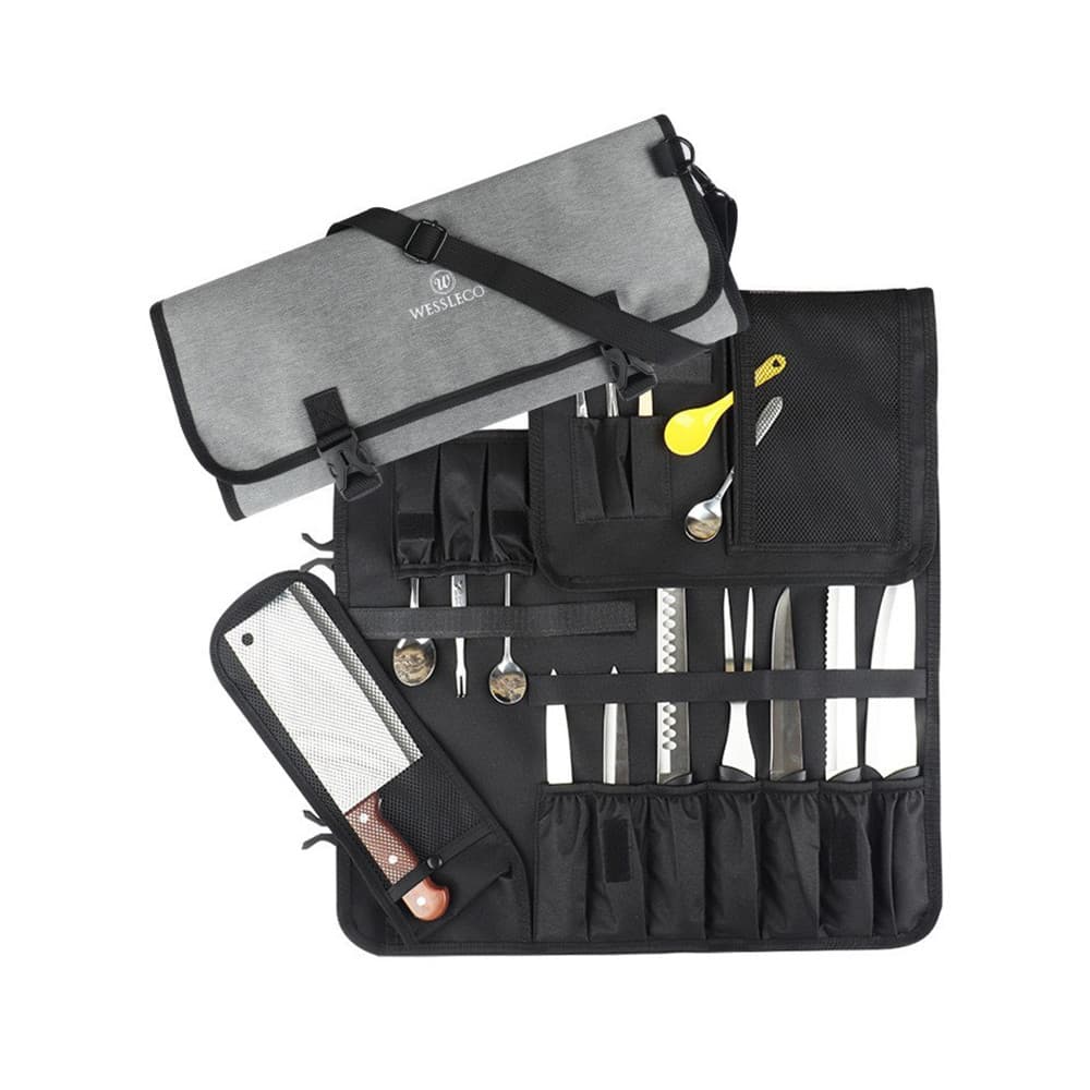 Kit de ferramentas de cozinha, resistente ao desgaste, à prova d'água, saco de armazenamento de faca de cozinha, portáti