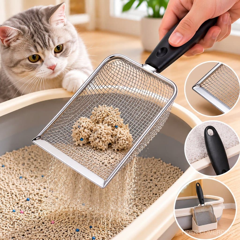 1/2/3 Unidades Pá De Areia Felina Filtra Rapidamente SuperfíCie Lisa Grip ConfortáVel Material DuráVel