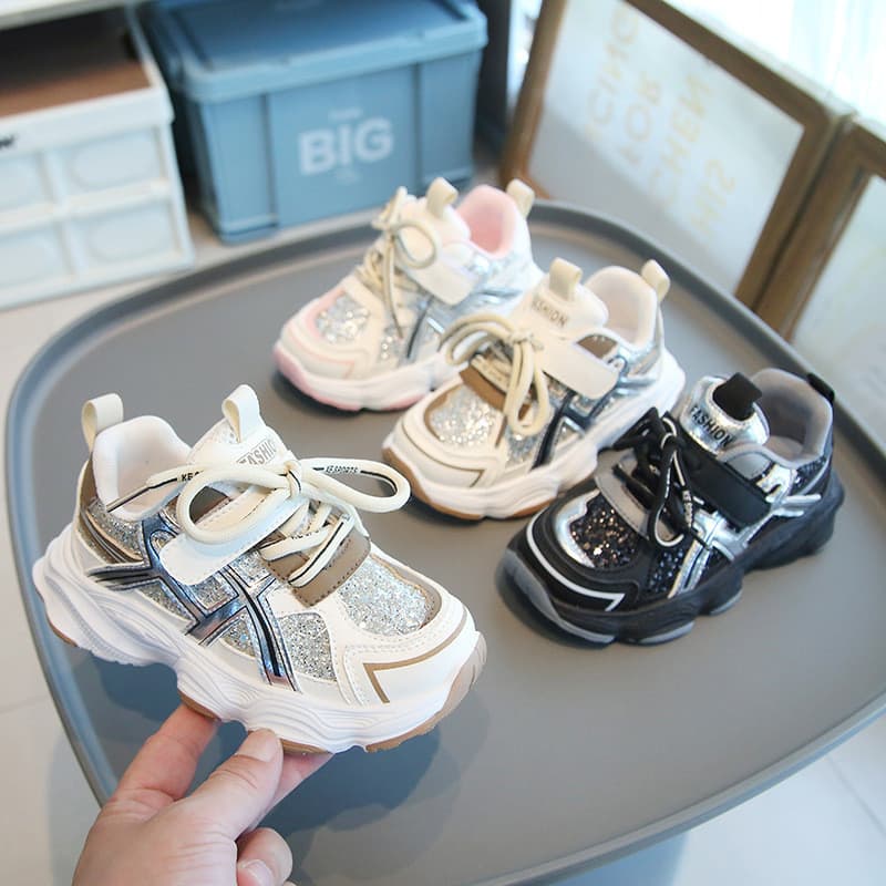 3 sapatos infantis femininos 2025 outono inverno novo estilo 4 lantejoulas sapatos esportivos para meninas meninos 5 men