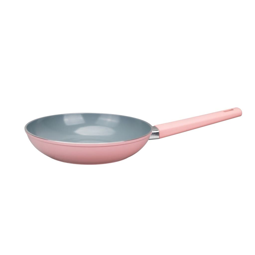 Frigideira 24cm Indução Revestimento Cerâmico Rosa Baccani