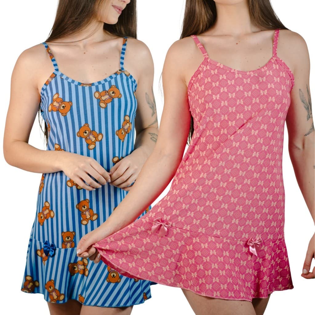 KIT 2 Camisola Liganete Verão Alcinha Tecido Leve e Fresco Confortável Feminina