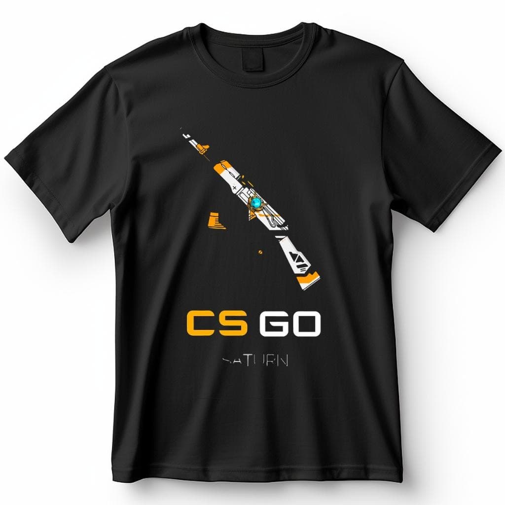 Camiseta com estampa do Counter Strike CS GO AK47 Saturn Blusa Camisa 100% Algodão