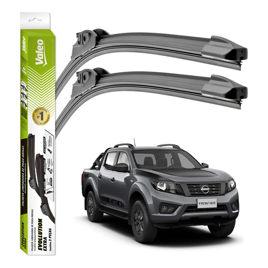 Par Palhetas Limpador Parabrisa Valeo Frontier 2019 A 2024
