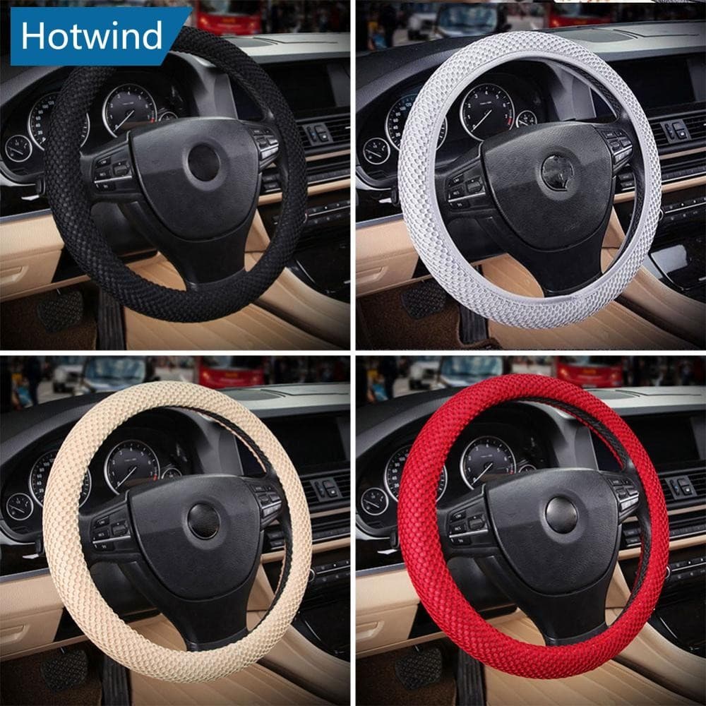 HW Universal Durável Elástico Volante Ponto Capa De Carro D7Q1