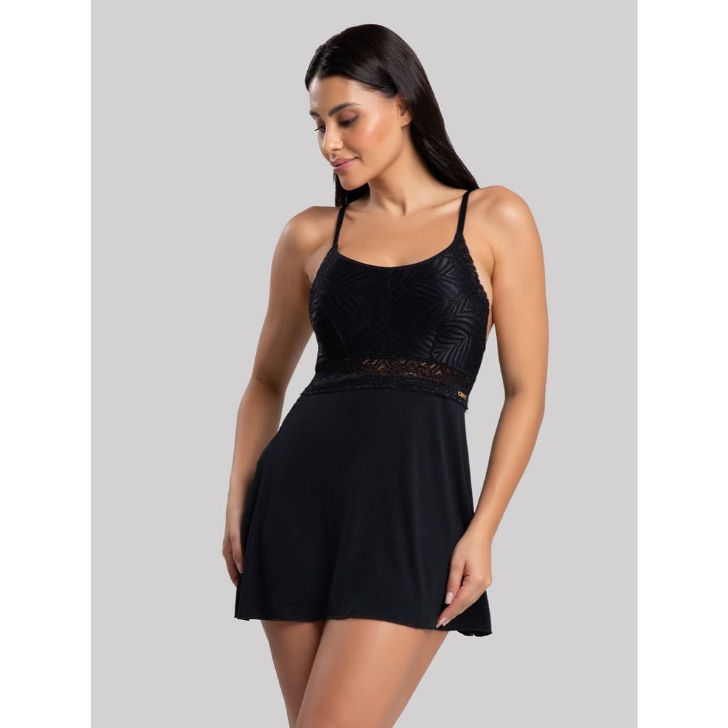 Camisola em Suede Canelado Lisa Feminina Sensual com Alça Conforto