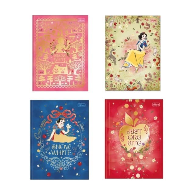 Caderno Brochura Colegial Capa Dura Branca de Neve 10M 160F TILIBRA