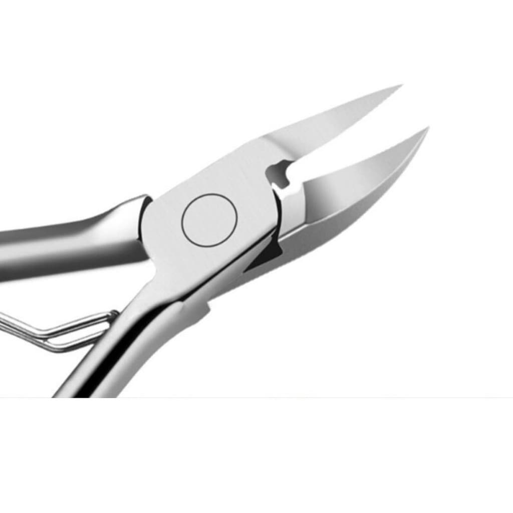 Alicate Unha Manicure Aço Inox Ponta Curva 10cm Cor Prateado