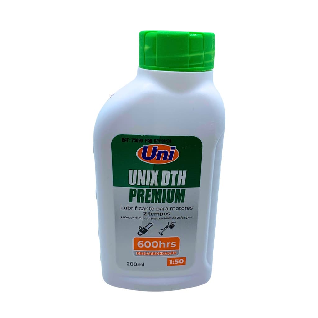 Oleo Lubrificante p/ Motor 2 Tempos Unix DTH Premium 200ml