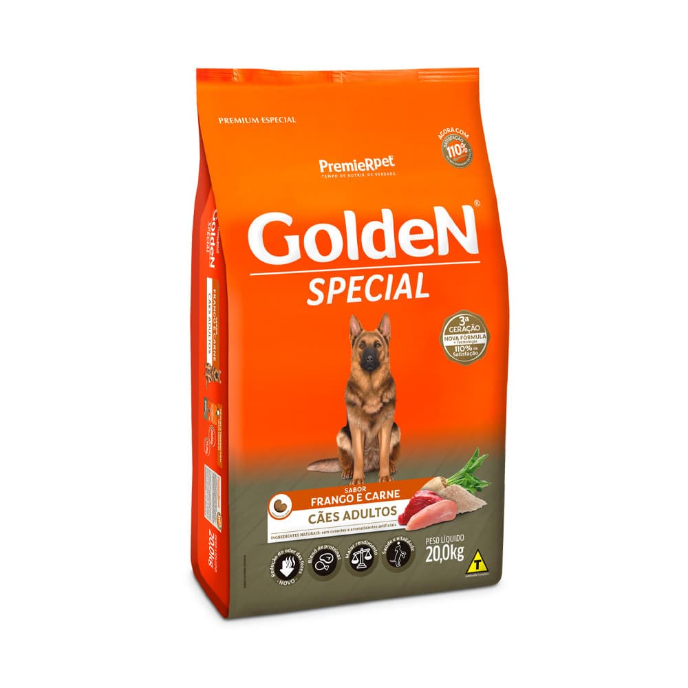 Ração Golden Special Para Cães Adultos Frango e Carne 20kg