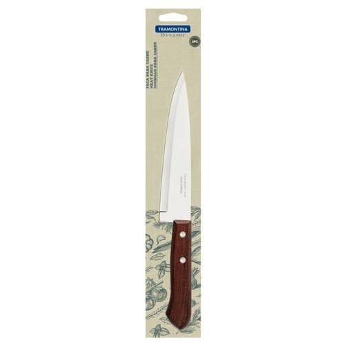 Faca Peixeira e Cozinha Tramontina Dynamic com Lâmina de Aço Inox e Cabo de Madeira Natural 6"