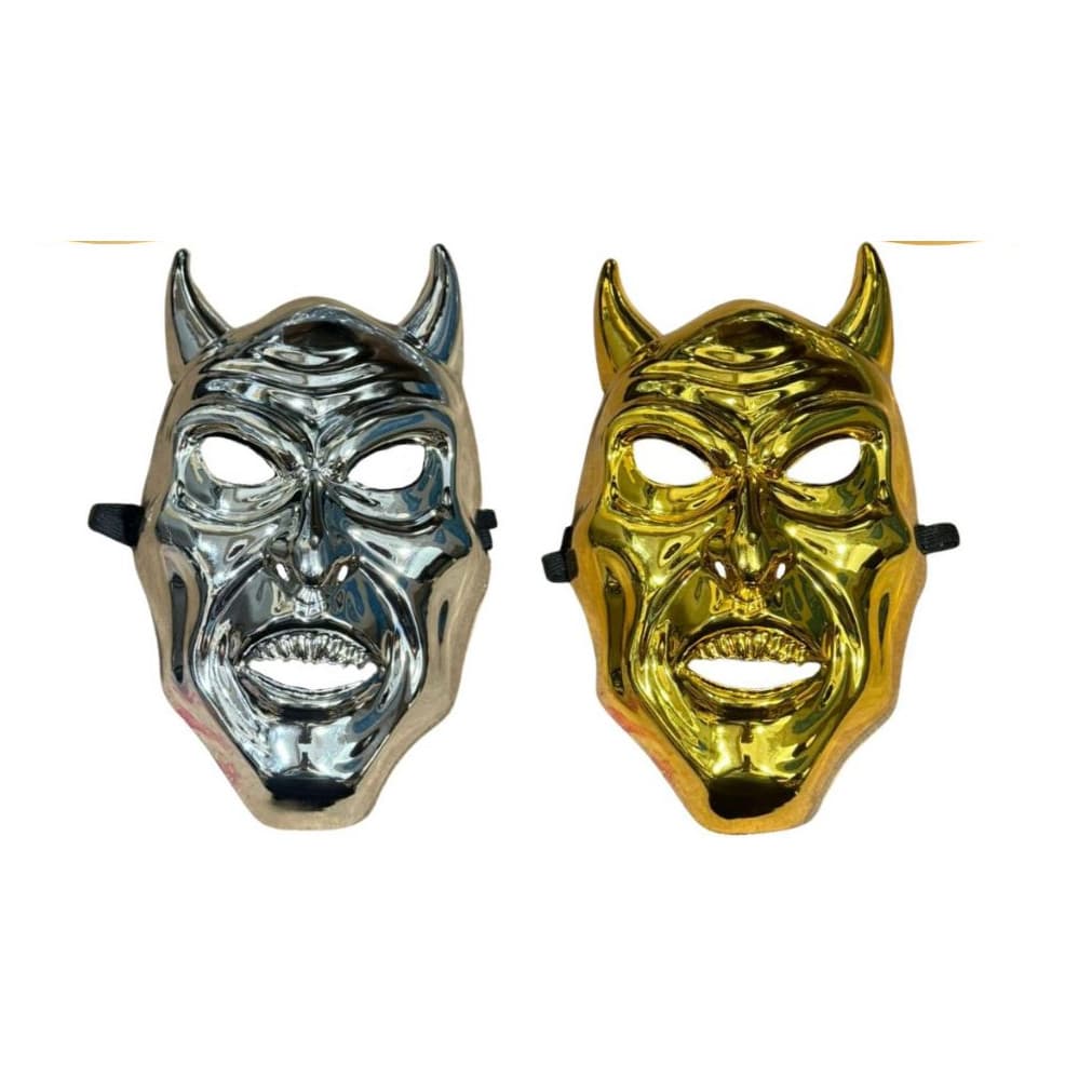 Máscara Diabo Demônio Chifre Halloween Assustador Fantasia