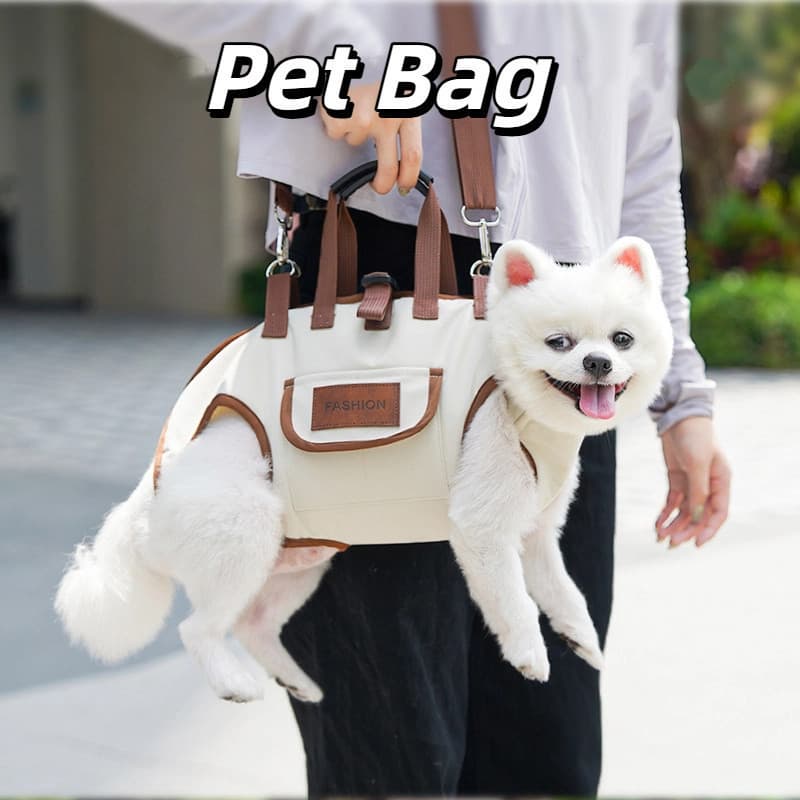Mochila Pequena E Média Para Transportar Animais De Estimação , Bolsa Portátil De Ombro Com Trela Ajustável , Design De