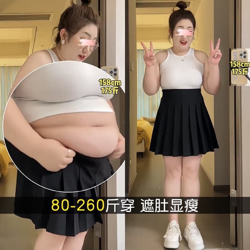 Tamanho grande gordura mm preto saia plissada feminina a linha saia outono inverno Anti-reflexo cintura alta mais magro