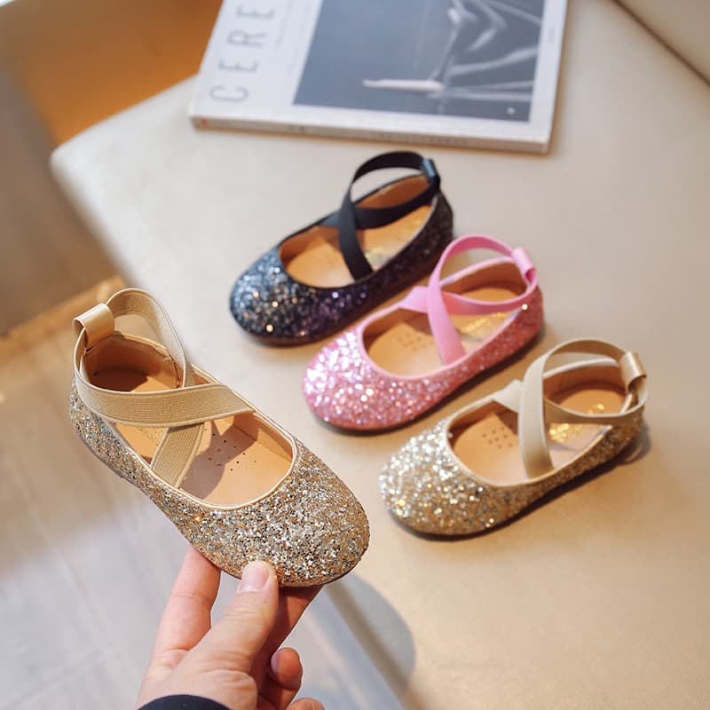 Crianças pequenos sapatos de couro 2026 primavera outono novo estilo meninas deslizamento-em sapatos de princesa de sola