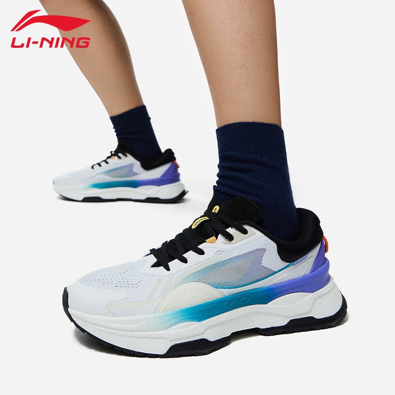 Li Ning Beyond 7 Tênis de corrida masculino primavera verão leve alta resiliência antiderrapante resistente ao desgaste