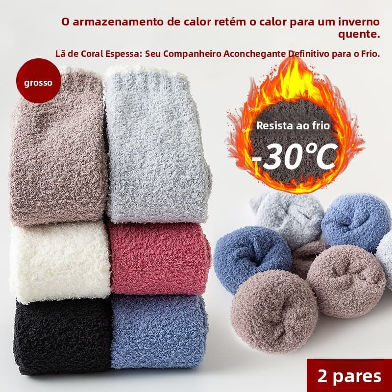 Meias quentes e espessas para outono e inverno, meias até a coxa, meias de dormir acessórios de inverno