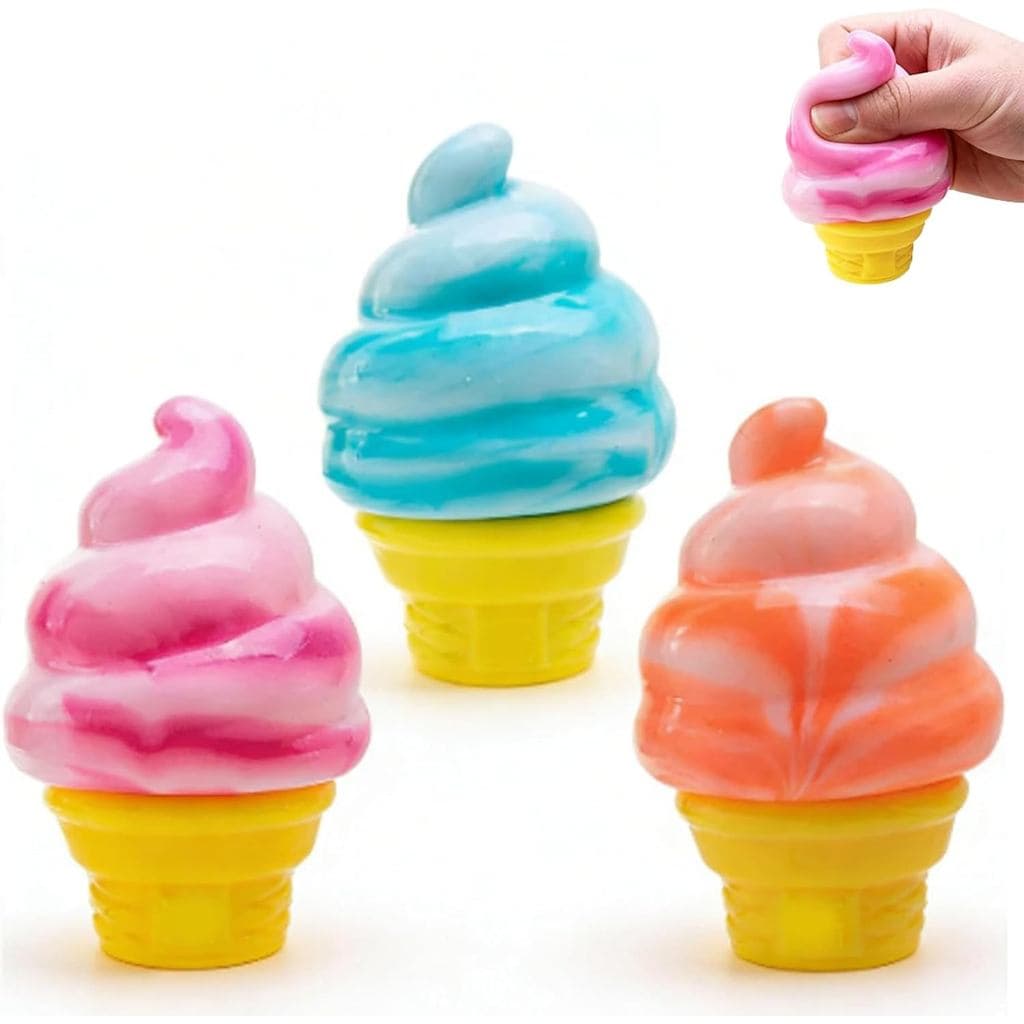 Squishy de Sorvete, Squishy de Sorvete, Brinquedo Sensorial de Elevação Lenta (3 peças*A)