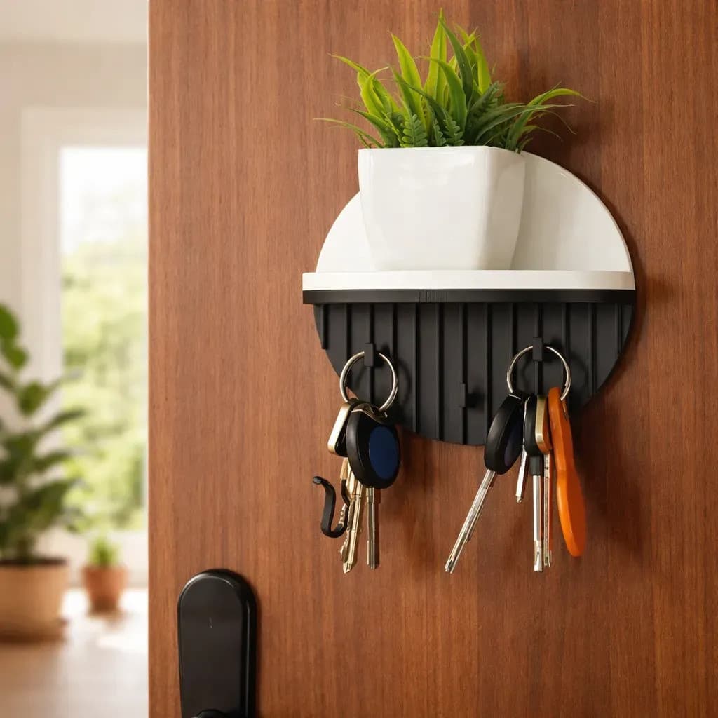 Suporte De Chaves De Parede Organizador Decorativo Jolux
