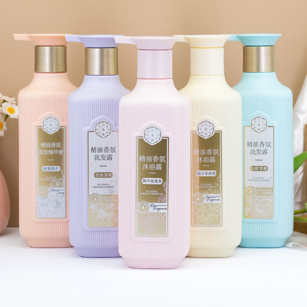 Sansheng flor óleo essencial fragrância shampoo controle de óleo fofo anti-caspa macio anti-coceira reparação shampoo li