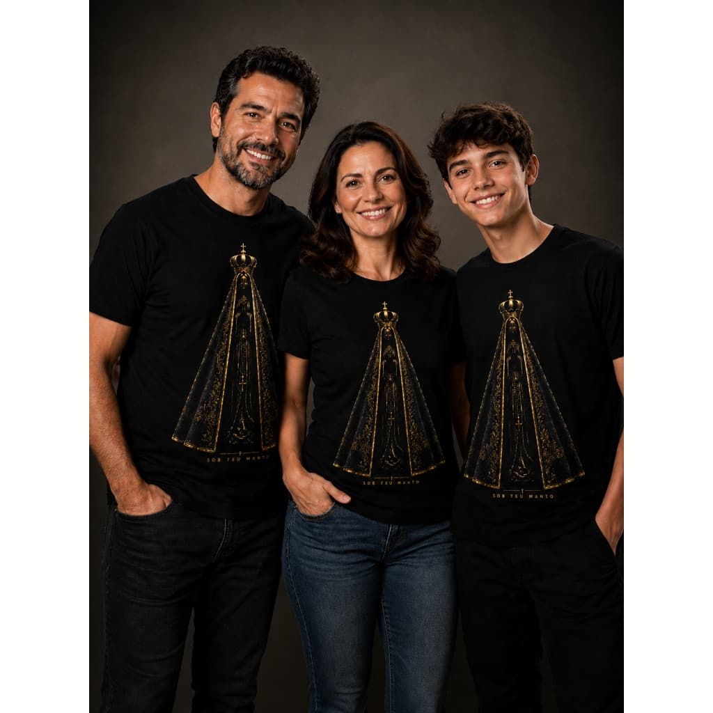 [Camiseta Premium em Algodão Puro]CC Camiseta Nossa Senhora Aparecida Algodão Premium Camisa Católica