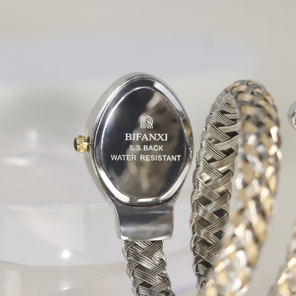 Relógio criativo em formato de cobra com pulseira trançada, relógio feminino de nicho, relógio em formato de cobra,