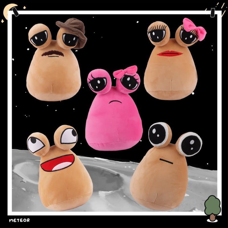 JAMXUN Kawaii Cartoon Plush Toys Anime My Pet Alien Pou Boneca Brinquedo De Pelúcia Design Para Crianças E Colecionadore
