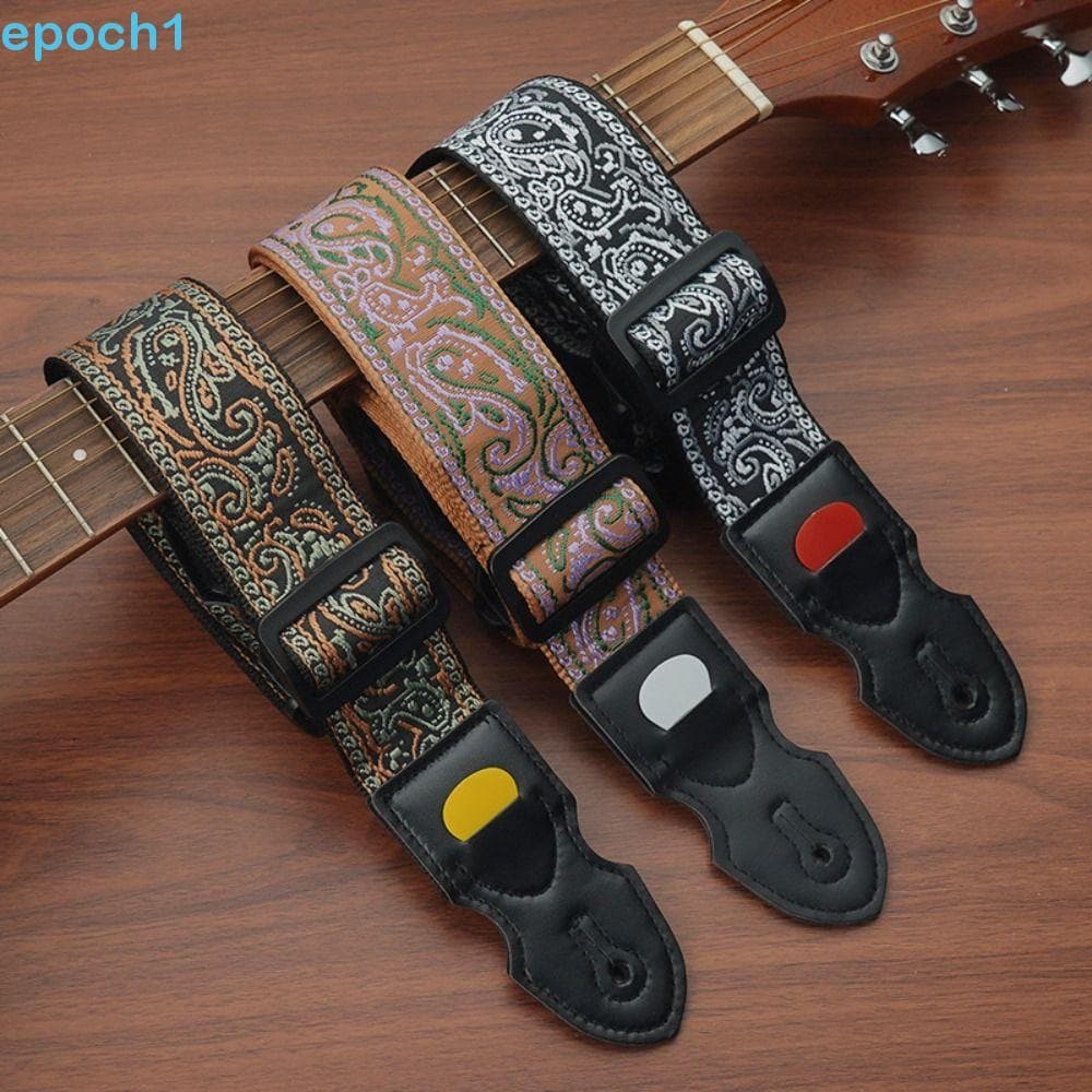 Correia De Guitarra EPOCH1 , Cintos Elétrica Vintage Estilo Étnico , Cinto De Ombro De Poliéster