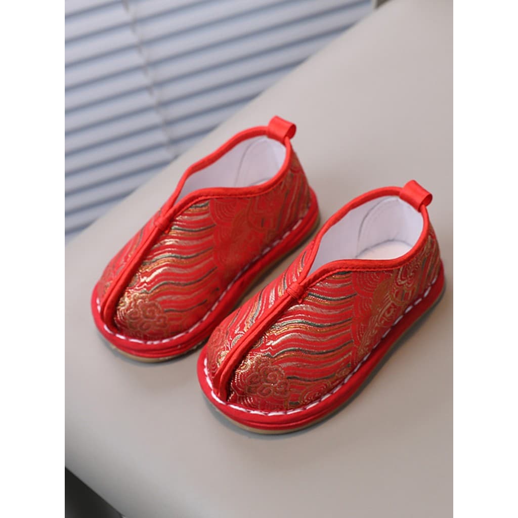 Crianças Hanfu sapatos primavera outono velho pequim sapatos de pano bebê um ano de idade estilo chinês Tang terno sapat
