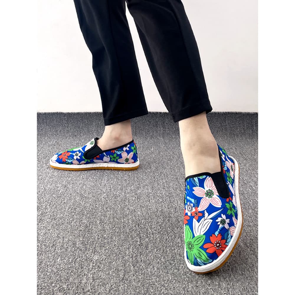 Sapatos de pano antigos de Pequim masculinos verão novo estilo respirável resistente ao desgaste sola de tendão de carne