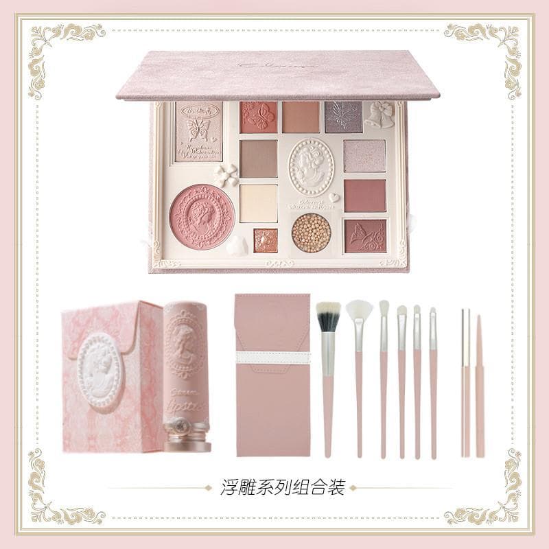 Corrose|Conjunto de maquiagem batom Blush destaque sombra pincel de maquiagem ponto cor pincel pálpebra para baixo para