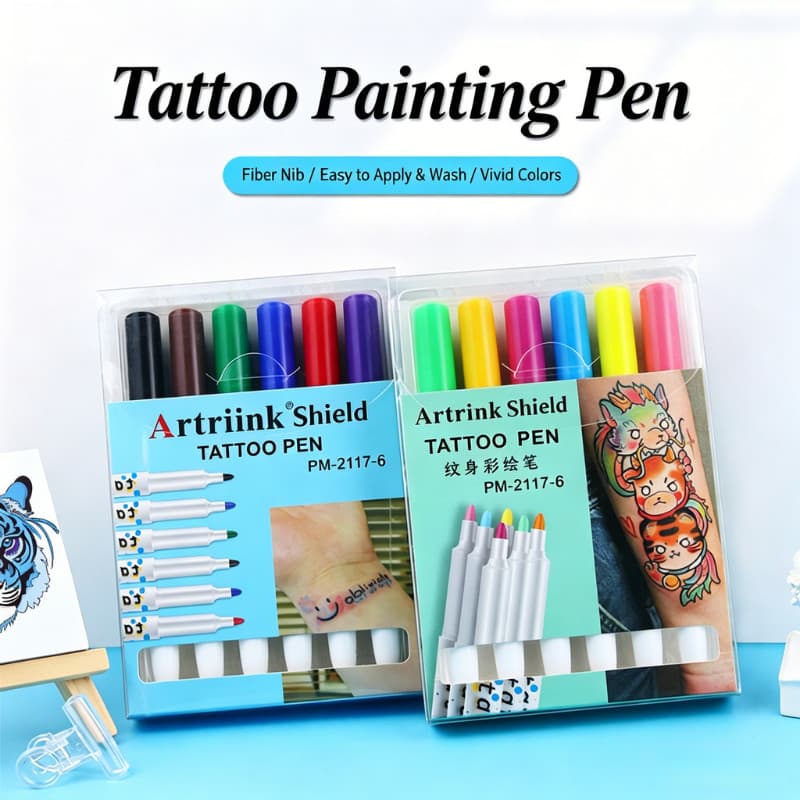 Caneta de pintura corporal lavável caneta de pintura de pele festa tatuagem caneta pintada à mão