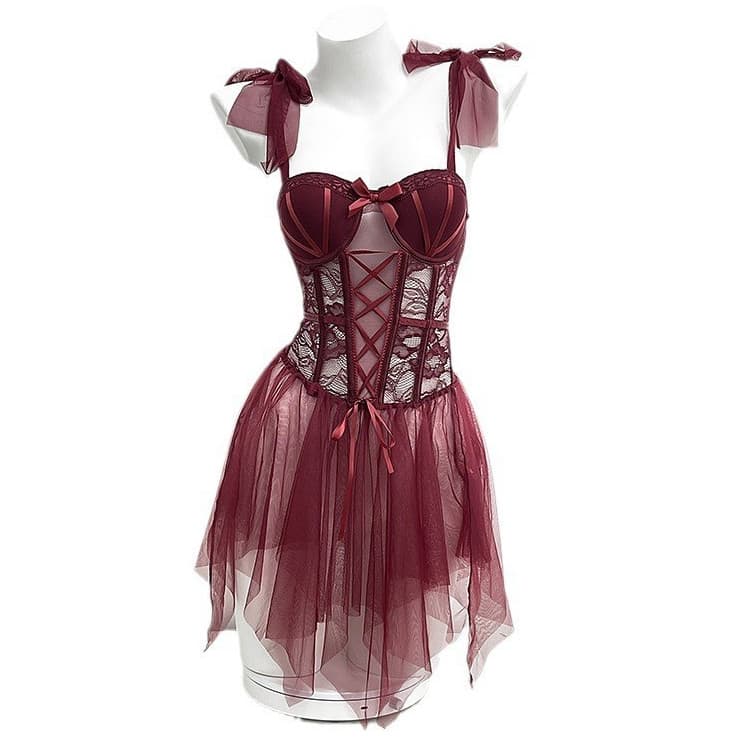 Novo estilo roupa interior espinha de peixe puro desejo malha transparente almofada no peito anel de aço reunião estilin