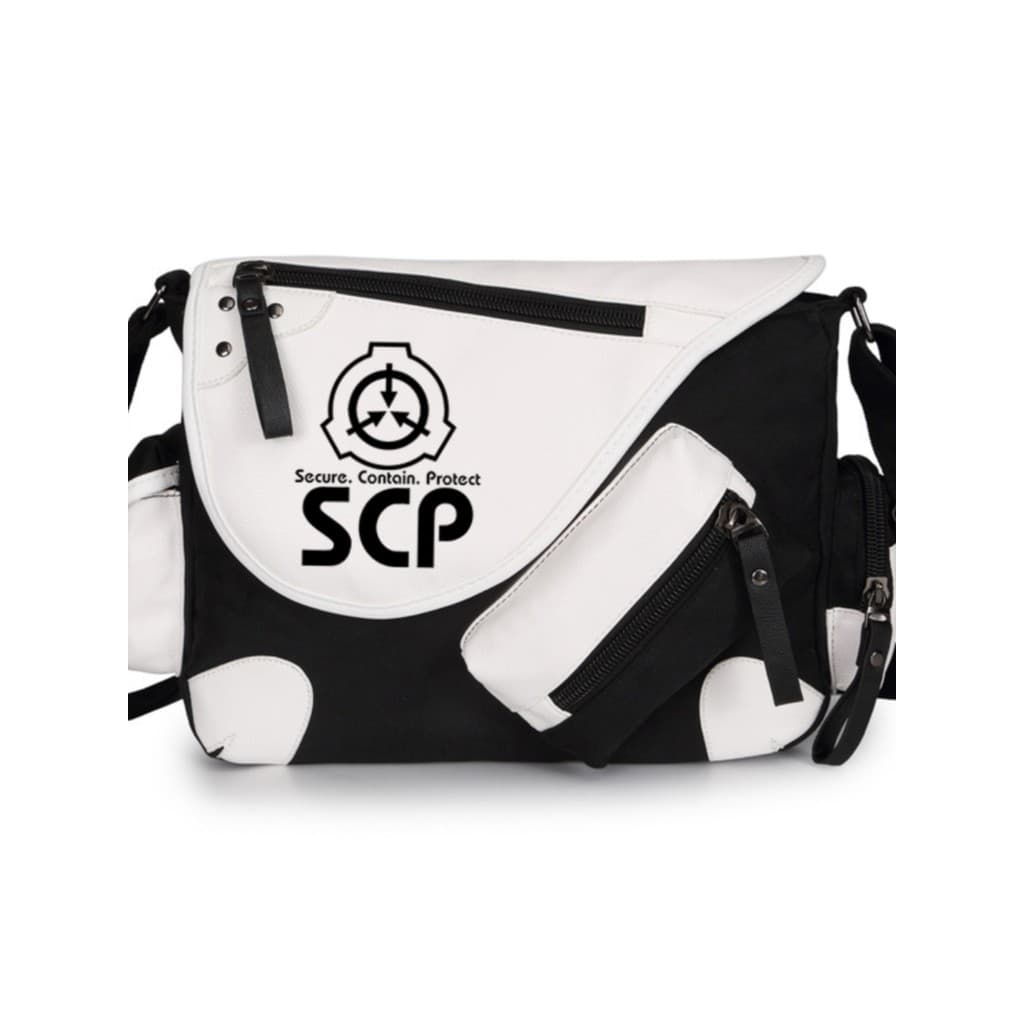 SCP Merchandise Foundation Messenger Bag Masculino Bolsa Escolar de Lona de Grande Capacidade Anime Feminino Na Moda Mul