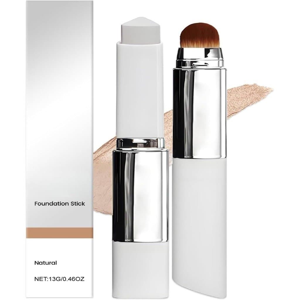 Base de maquiagem branca leitosa que muda de cor, adequada para todos os tipos de pele, vem com pincel e base que muda d