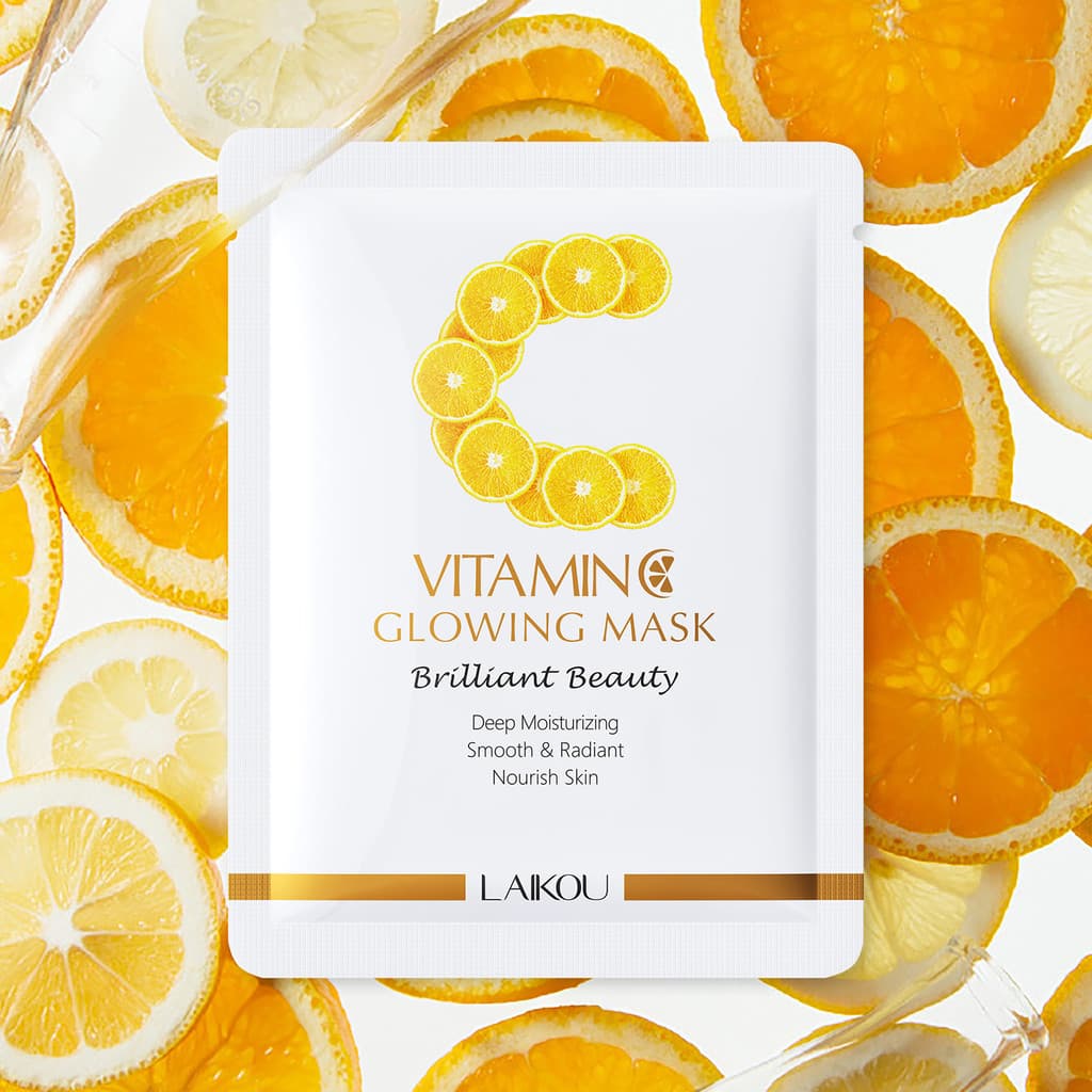MÁSCARA BRILHANTE DE VITAMINA LAIKOU VITAMINA c MÁSCARA Rejuvenescedora Hidratante Hidratante Patch MASK
