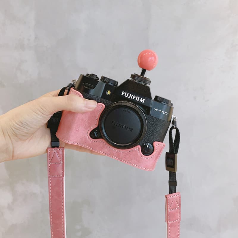 Adequado para Fuji xt50 Base Anti-colisão Retro Crossbody câmera saco Fujifilm xt50 caso protetor saco de armazenamento