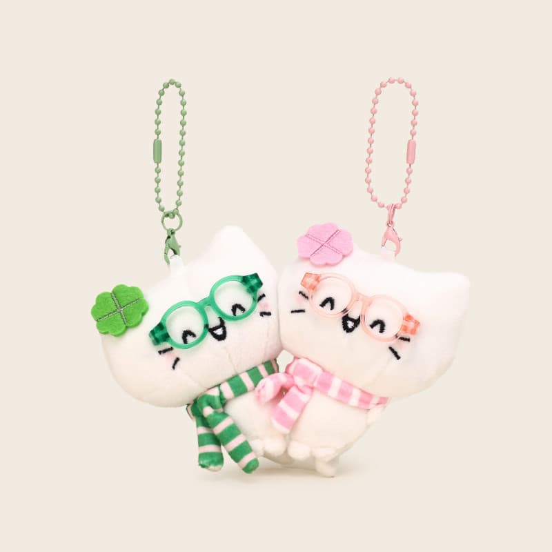 Pingente de Pelúcia Magnético Gato da Sorte - Chaveiro de Gato Fofo para Segurar nas Mãos e Abraçar - Ornamento para Bol