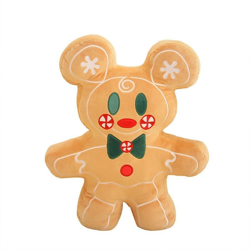 Super macio toque de pelúcia bonito engraçado urso biscoito boneca travesseiro macio para baixo almofada de algodão trav