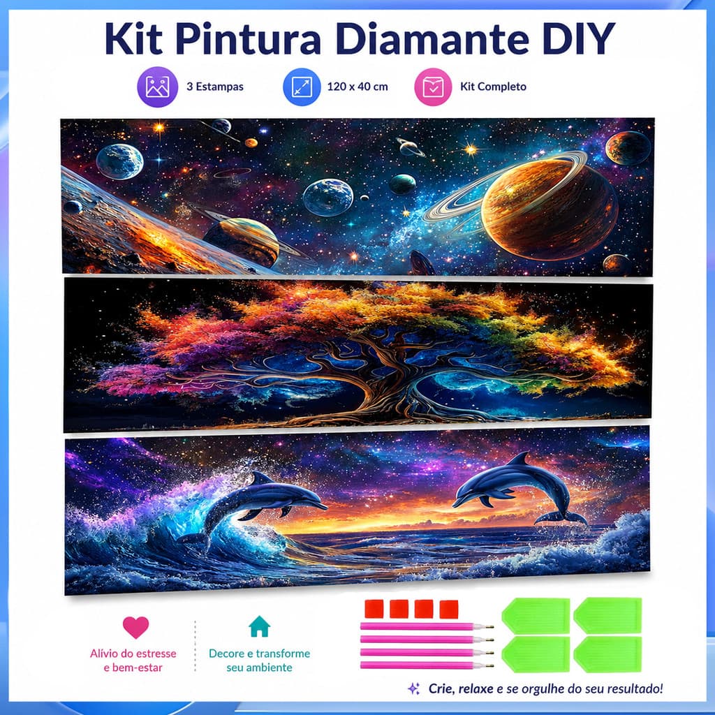 Super longo Horizontal pintura diamante conjunto completo consumíveis sonho paisagem lona criativo presentes feitos à mã