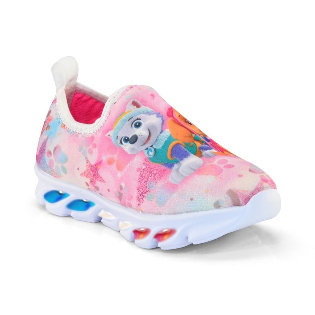 Tênis de Led Infantil Meninas Calce Fácil Antiderrapante
