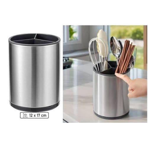 Porta Talheres Inox Escorredor Organizador Utensílios Cozinha organizar garfos facas colheres